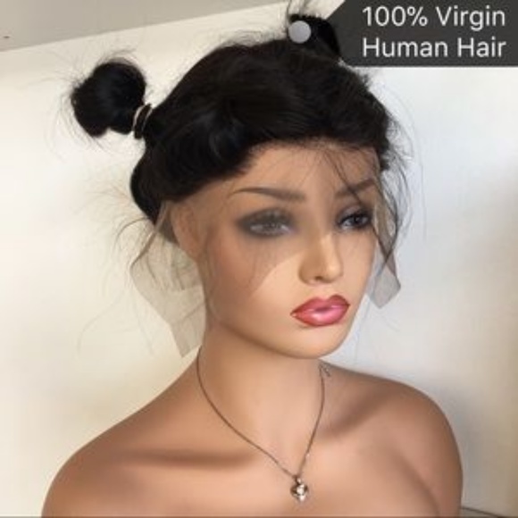 Her Wig Closet Accessories - Full Lace Wig 100% Virgin Human Hair Wig 18" Wavy